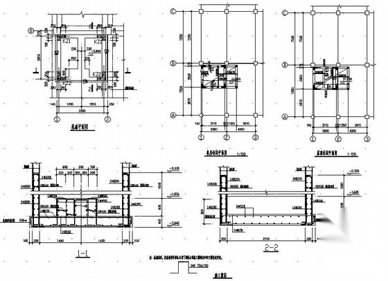 电梯井加固改造结构施工图 抗震加固结构