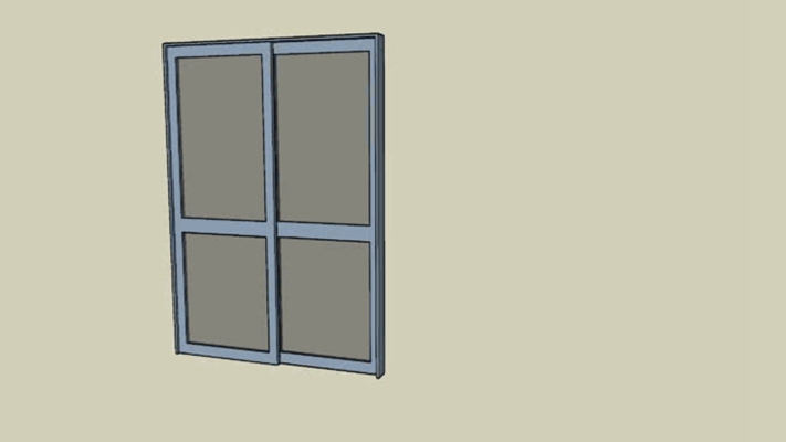 推拉门 草图大师模型