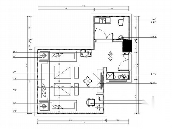 [北京]高档奢华KTV包厢室内施工图