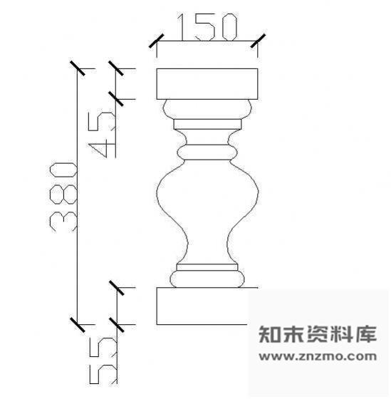 图块/节点西式栏杆柱