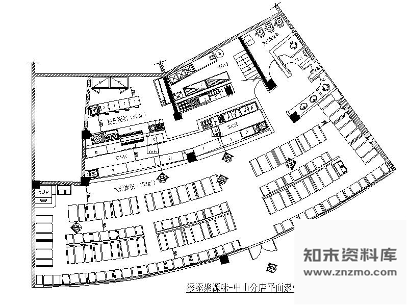 施工图广东某中式快餐室内设计方案含效果