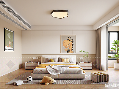 现代男孩房