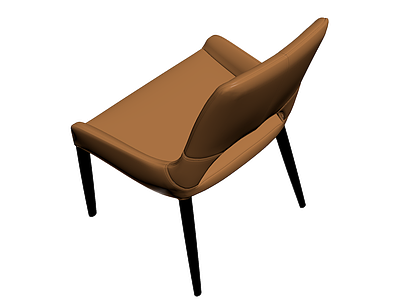 棕色皮革靠背椅