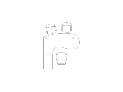 五金管件 品牌经典行政台办公台平面图块图块