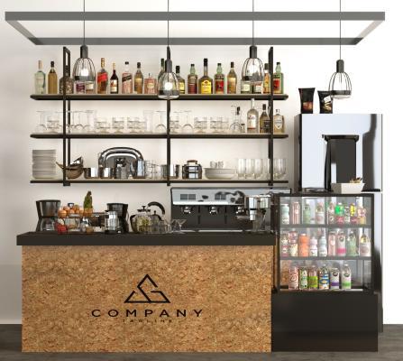 现代咖啡吧台 饮料 冷饮 柜台