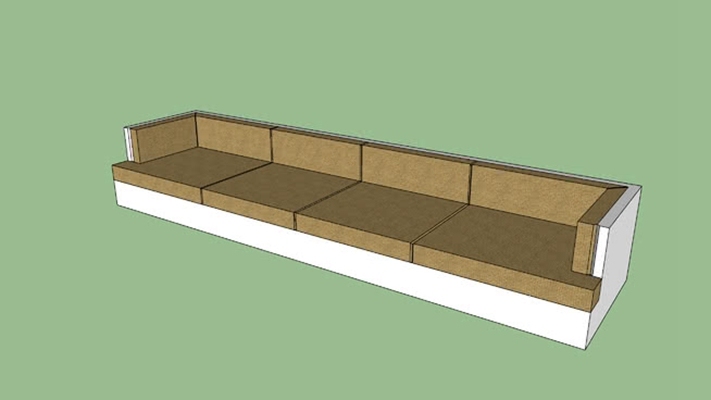 多人沙发 草图大师模型