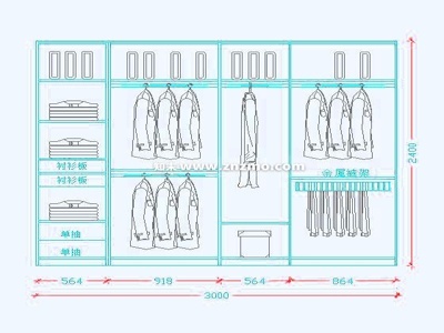 衣柜 平面图块