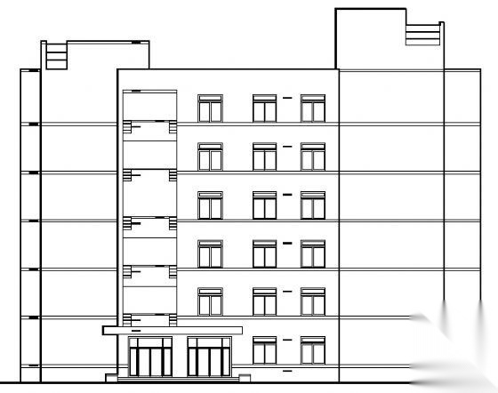 某六层医学院教学楼建筑方案图