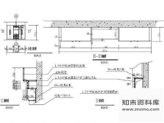 图块/节点衣柜详图 柜类 家具节点详图