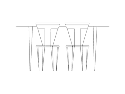 桌椅 现代家具图块别墅家具图块施工图