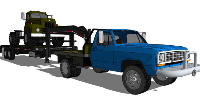 1975道奇D300 4X4拖车 拖车 机械 扫雪机 垃圾车 工地
