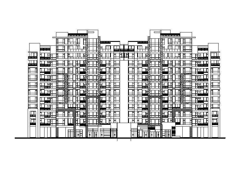 [广州]万科四季花园高层居住区建筑施工图