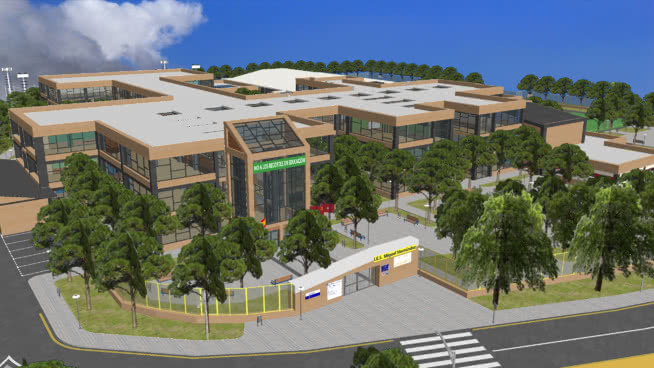 Miguel Hernández Institute（Countity project）/ Miguel Hernández High School（Firticis Model） 广场 建筑 室外 庭院 花盆