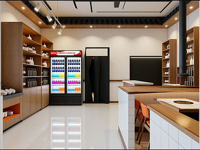 现代奶茶店