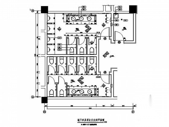 酒店地下夹层男女卫生间施工图