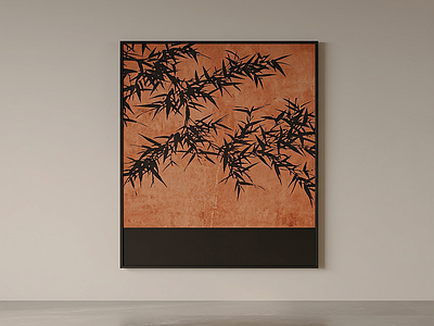 竹纹艺术挂画挂画