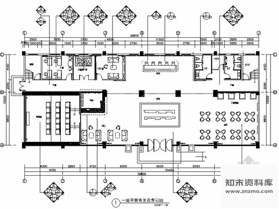 施工图福建某时尚小区售楼处室内装修施工图含效果