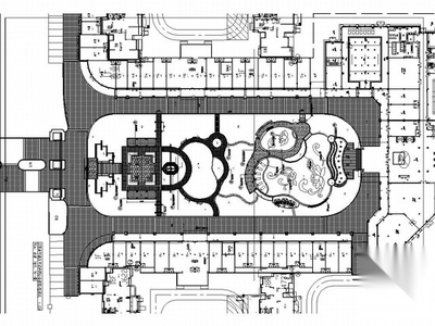 [江苏]城市综合楼前U型公园景观及商业街景观施工图