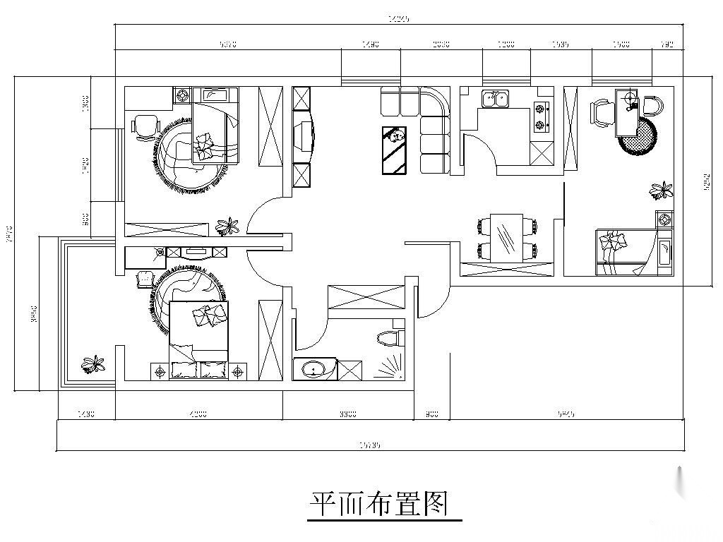 [毕业设计]三室两厅设计图