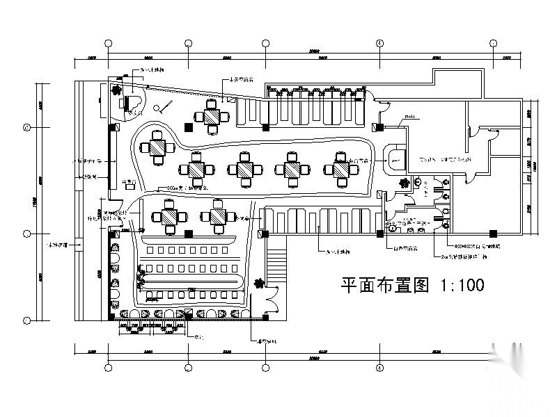 422㎡某西餐厅室内装修图（含效果）