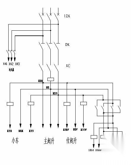 20T双梁桥式起重机电气原理图 电气图