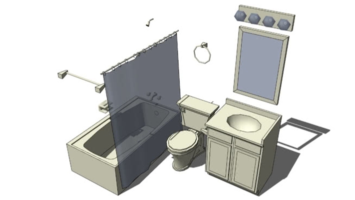 家居卫生间 草图大师模型