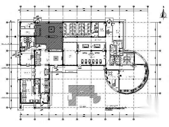 [北京]中国建筑企业技术中心现代高档办公楼CAD装修施...