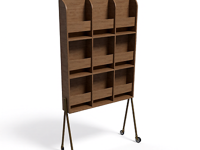 带轮格纹置物架