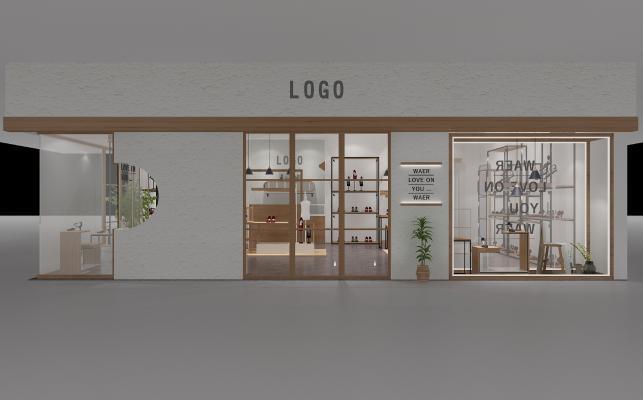 北欧现代鞋店 展柜