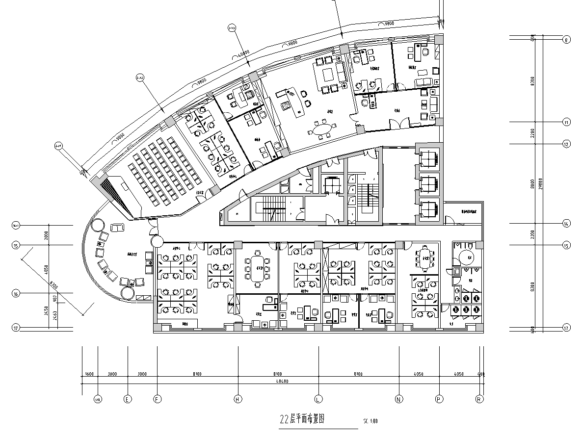 [山东]鹏宇实业办公空间施工图