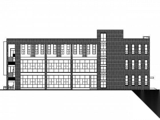 [浙江]某中学三层食堂建筑施工图