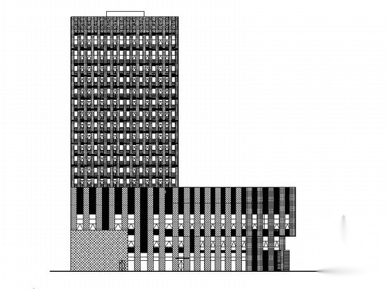 [湖南]高层框架剪力墙结构五星级酒店建筑施工图（含内装...