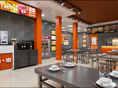 工业风快餐店
