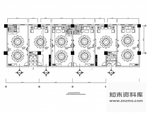 施工图某大型餐厅包间装修图