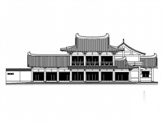 [浙江]三层古典风格小型影视基地建筑施工图（16年最新）