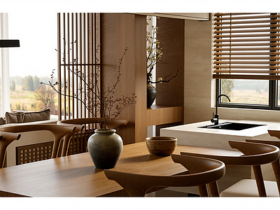 新中式家居餐厅