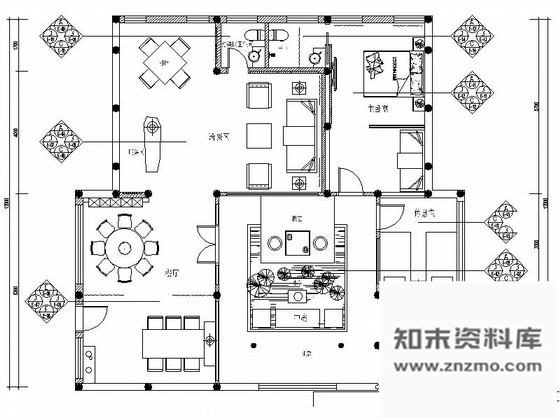 施工图四川古建筑群落重建项目中式茶楼室内装修图