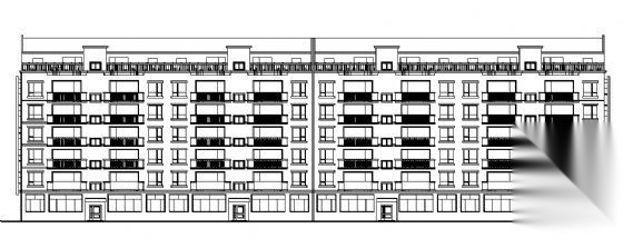 六层底商住宅楼建筑方案