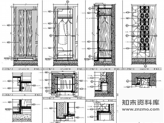 图块/节点客厅门厅时尚衣柜详图 柜类