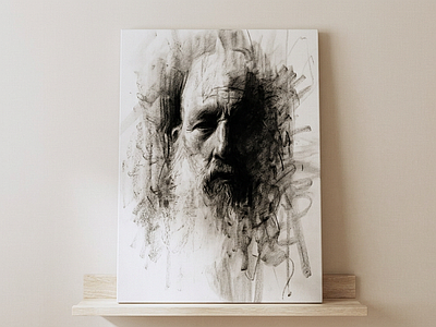 人物素描画作挂画