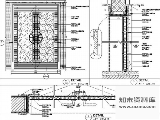 图块/节点标准层总统套房双扇门详图 通用节点