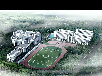 学校鸟瞰图