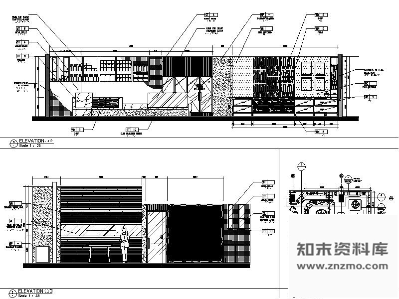 施工图北京亚洲风味餐厅装修图