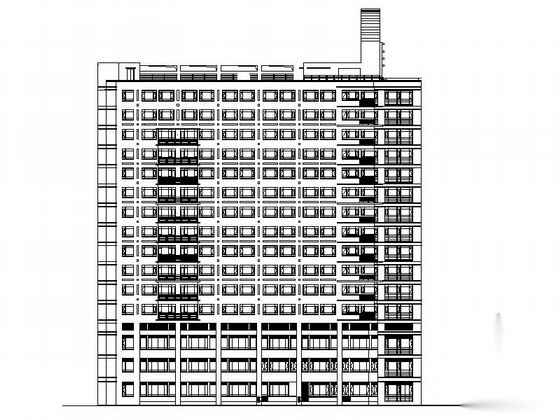 [上海]某知名医院十六层住院楼建筑施工图