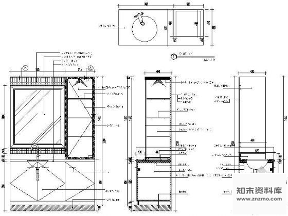 图块/节点组合柜洗面台详图 柜类