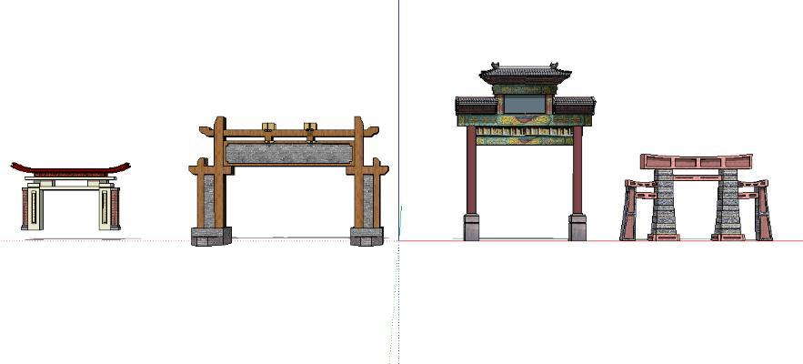 门牌坊 入口牌坊室外 指示牌 家具 垃圾箱 打火机