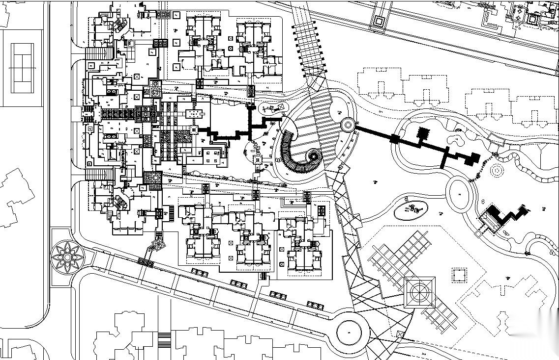 [广东]集贤庄新世纪城市花园限全套施工图设计（包含+15... 居住区景观