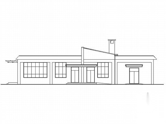 [永嘉县]某小学单层食堂建筑施工图