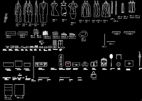 家居用品CAD图纸大全衣服鞋子箱包图库
