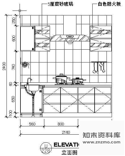 图块/节点厨房立剖面图